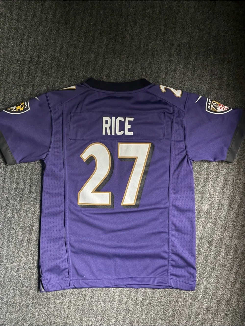 Nike Kids Baltimore Ravens #27 Ray Rice Purple Vintage Jersey